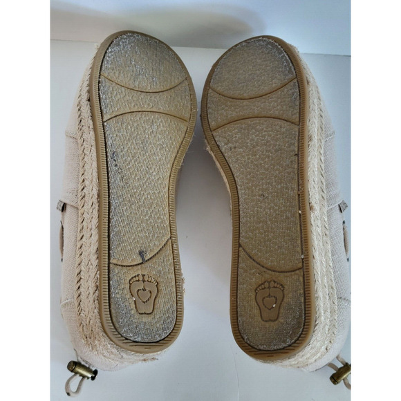 Bobs Espadrilles Set Sail Natural Canvas Wedge Size 8 Women's - Picture 10 of 11